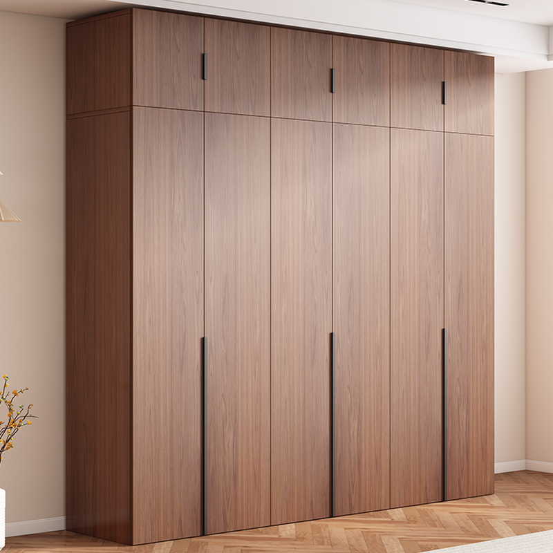 Sepia Minimalist Lumber Independent Cabinet Armoire with Soft Close Door, Interior Shelves, and Hanging Rod