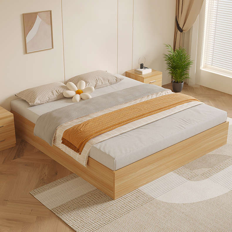 Modern Simple Style Bed Wood No Headboard for Living Room - image 7