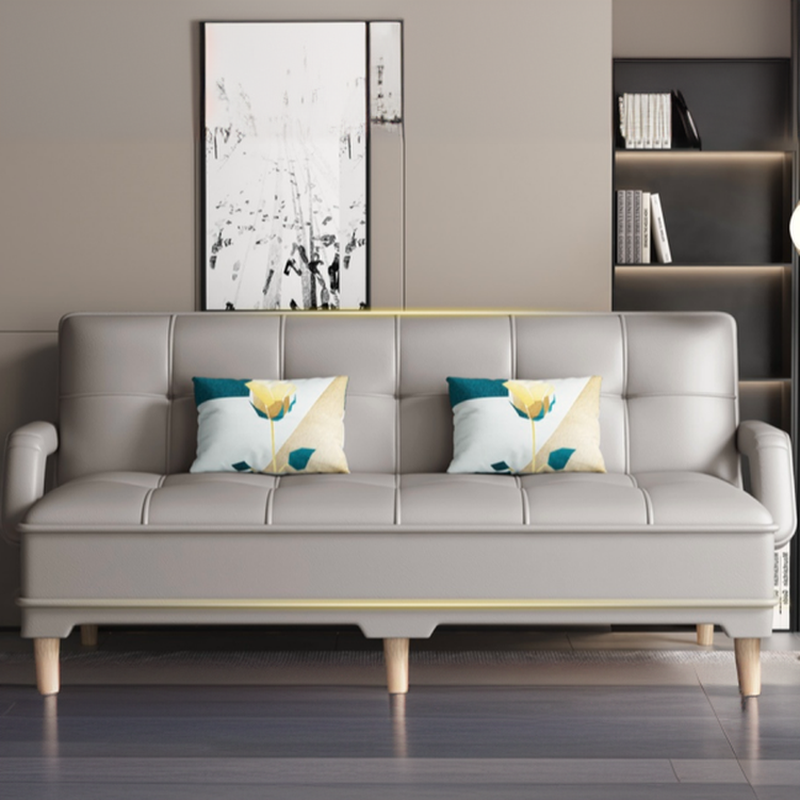 Tear Resistant Standard Sofa in Gray/Light Blue/Amber Color with Arm - image 9