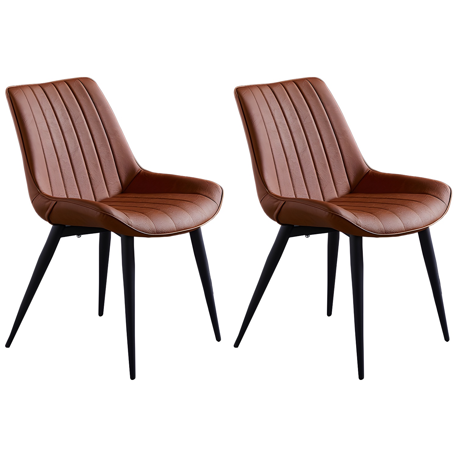 Scandinavian Leather Restaurant Side Chair Matte Finish Parsons Dining Chair - image 7