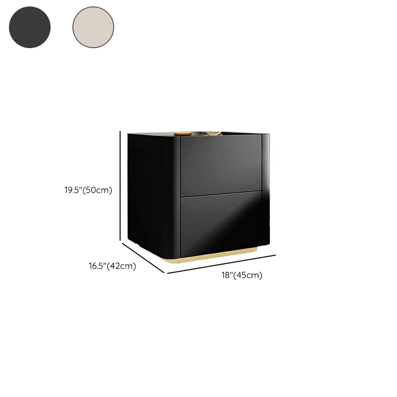 Modern Stylish Wood Nightstand Drawer Storage Petite Under 23 Inches Tall for Elegant Bedroom Decor - image 13