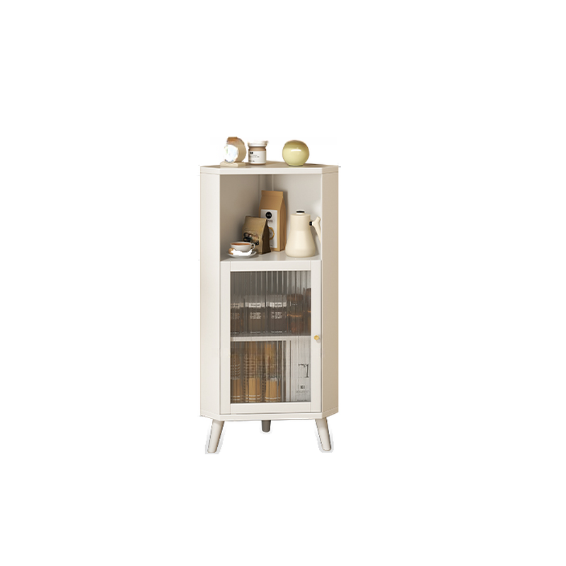 Standalone Corner Beech Midnight Black/Auburn Utility Storage Cabinet with Flexible Shelf, Glazed Door & 2 Cabinets/1 Cabinet - image 3