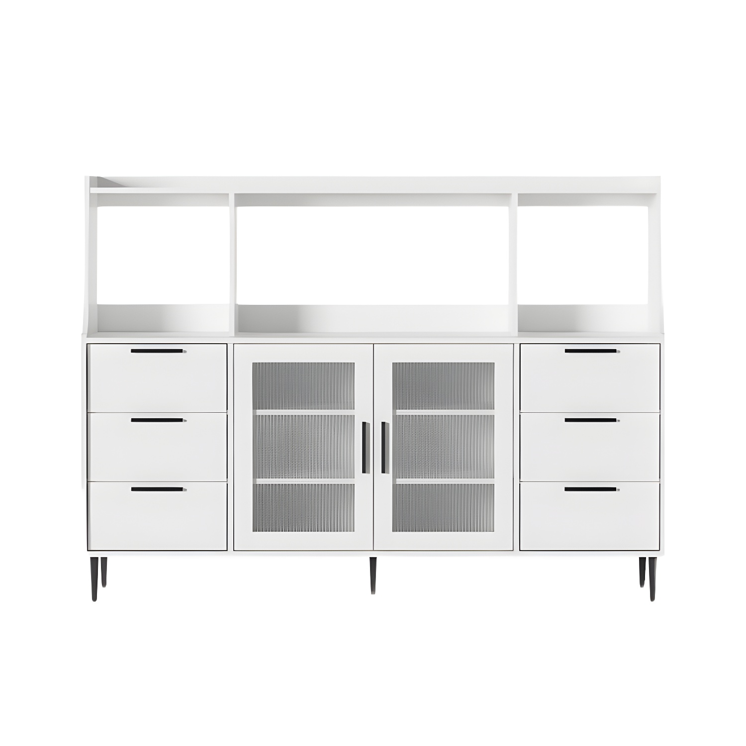 Contemporary Wood Sideboard 50-inch Height Cupboard for Living Room - image 9