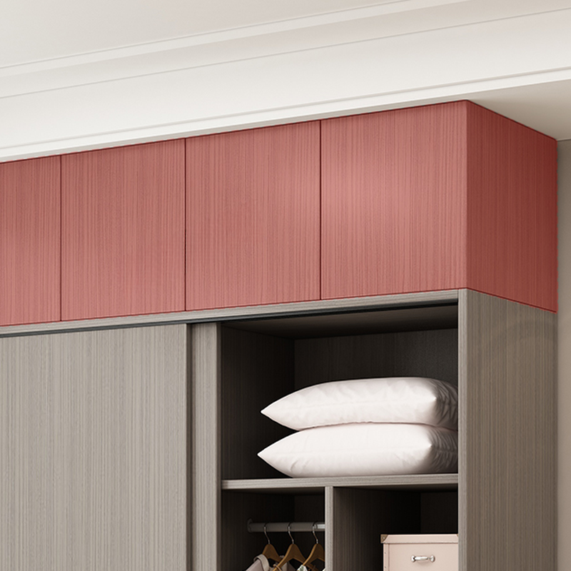 Dove Grey Minimalist Laminate Cabinet Armoire with 3-Drawer/4-Drawer, Soft Close Door, Interior Shelves, and Clothing Rod - image 3