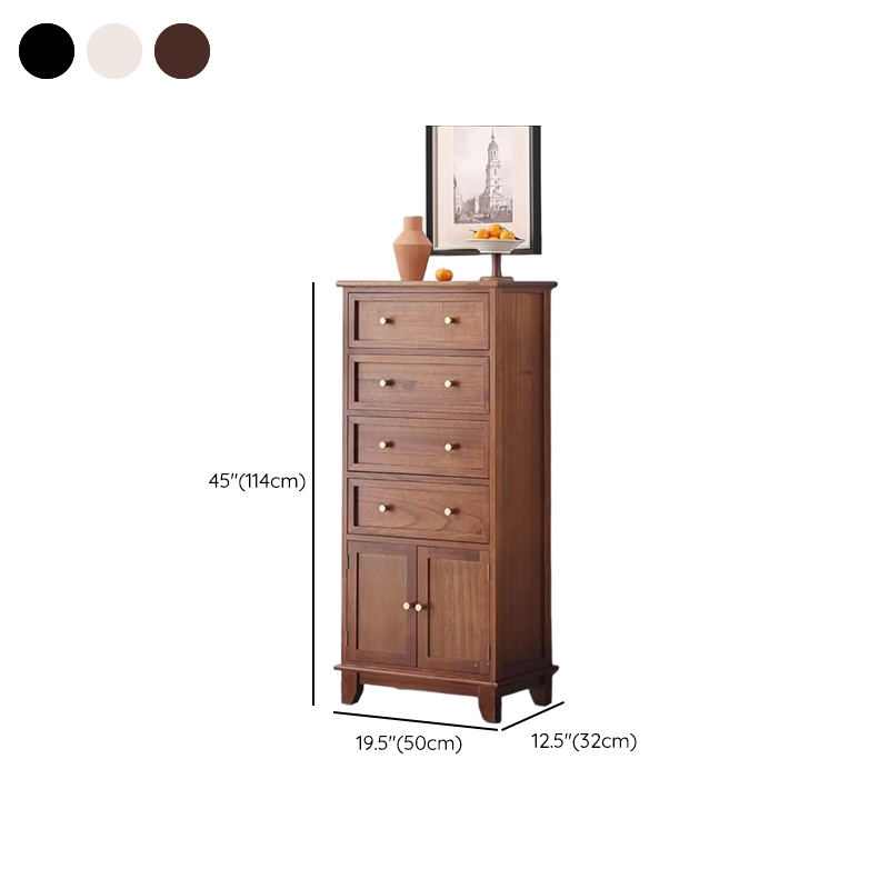 Rectangular Damp-proof Accent Cabinet with Storage Drawer, Closet, Glazed Door, Cabinet Knobs in Chalk/Brown/Wood Color - image 19