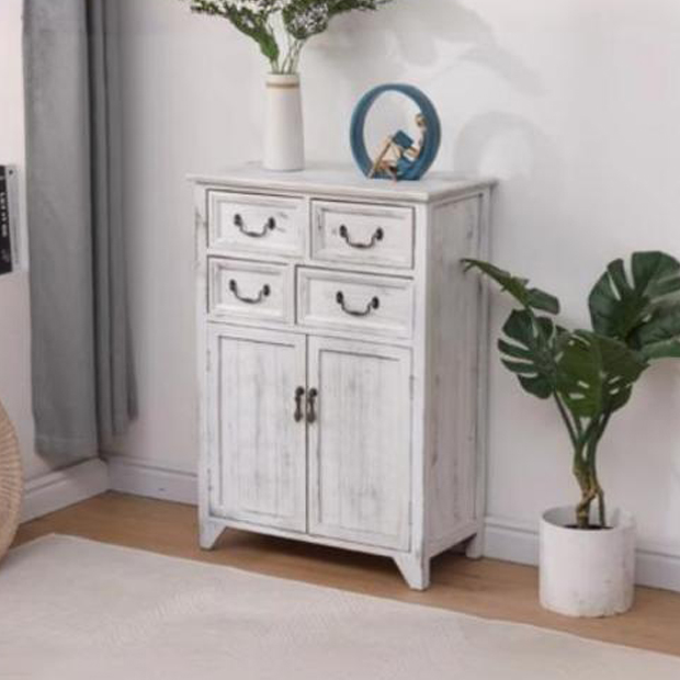 23.6'' Wood 1 Cabinet with Drawers Traditional Accent Cabinet in Distressed Finish - image 4