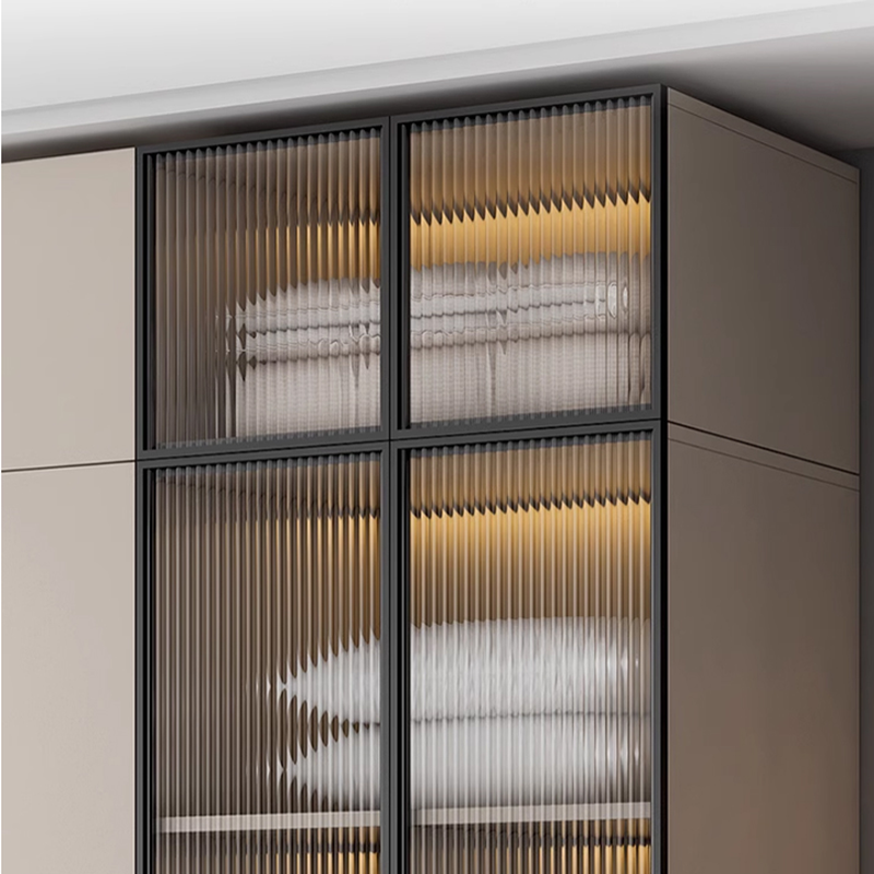 Light Gray Trendy Detached Armoire Cabinet with Soft Close Door, Interior Shelves, and Hanging Rod - image 9