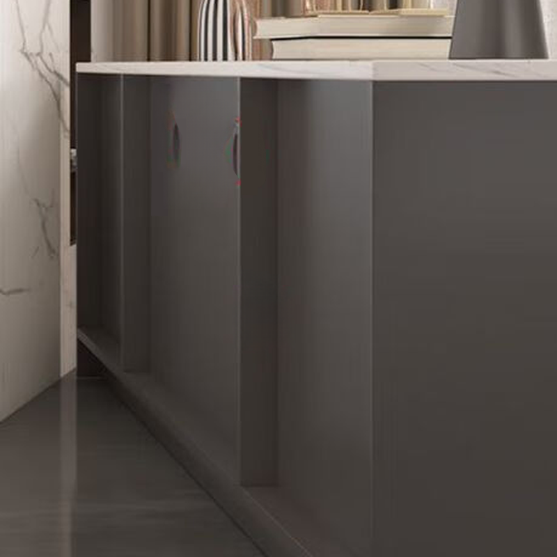 Sleek Vitreous Rectangular TV Stand with Door - image 7
