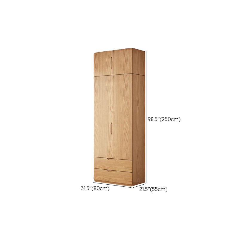 Unattached Natural Color Wardrobe/Non-Hanging Armoire with Gate - image 22