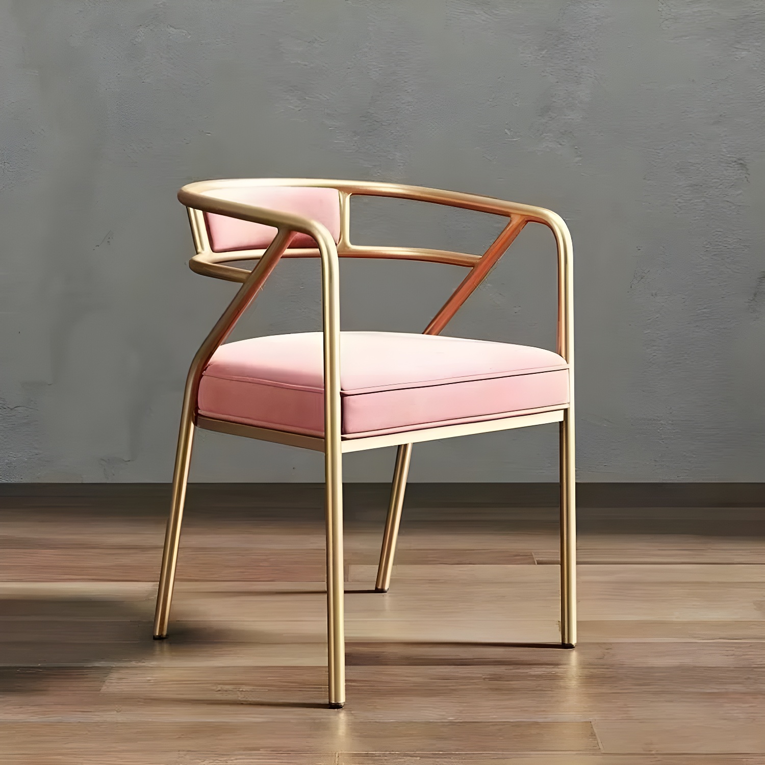 Glam Upholstered Arm Chair with Brass/Gold Legs for Kitchen & Dining - image 11