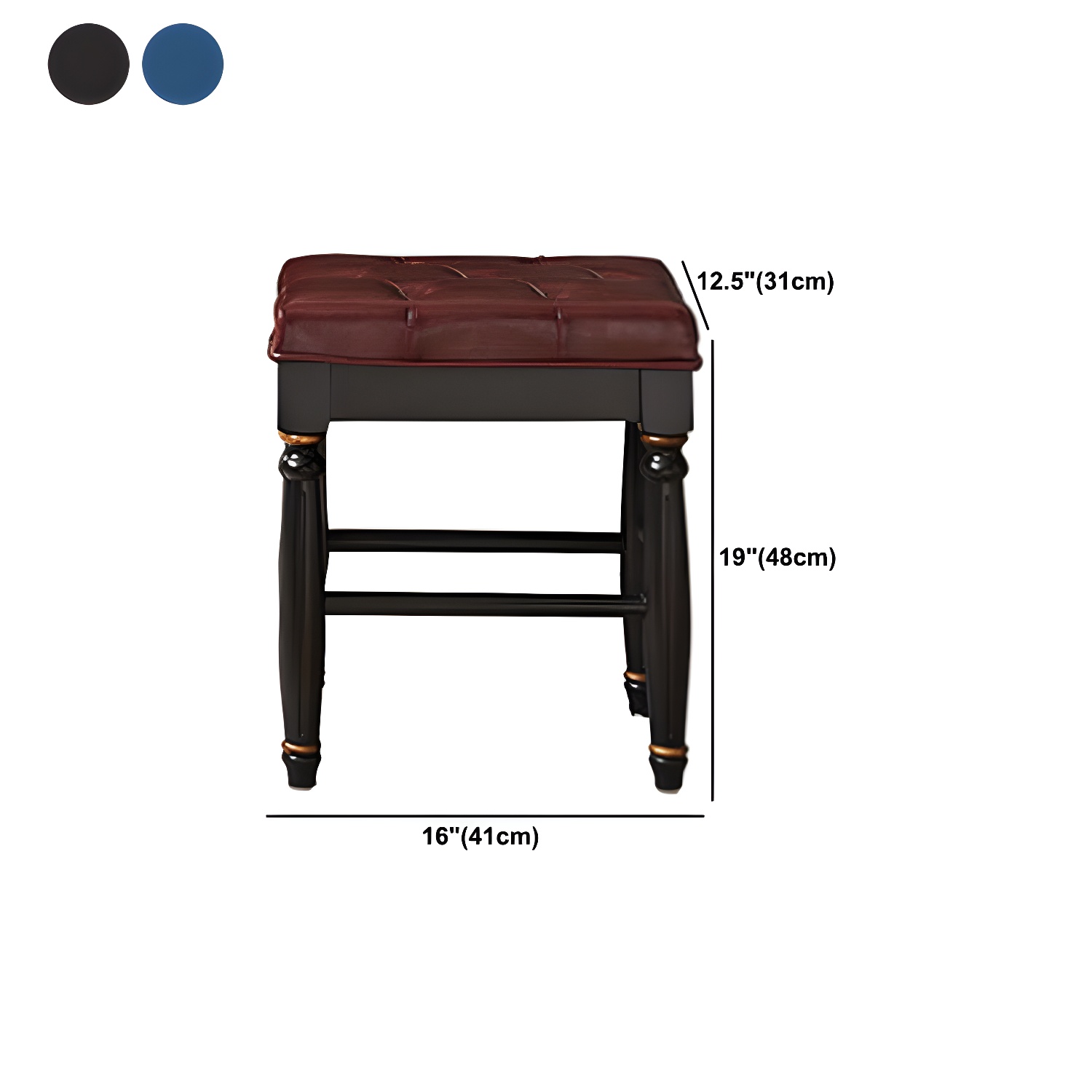 Victorian Vanity Set Solid Wood Drawers Included Makeup Dressing Table With Mirror & Stool - image 23