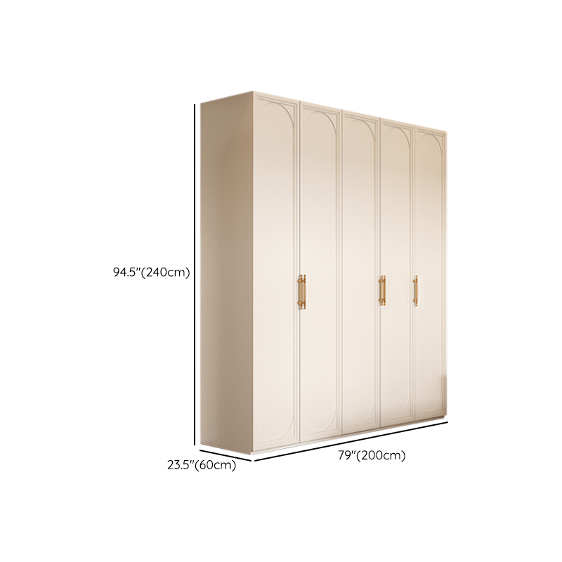 White Minimalist Laminate Wardrobe Closet with Compartments, Soft Close Door, Interior Shelves, and Clothing Rod - image 20
