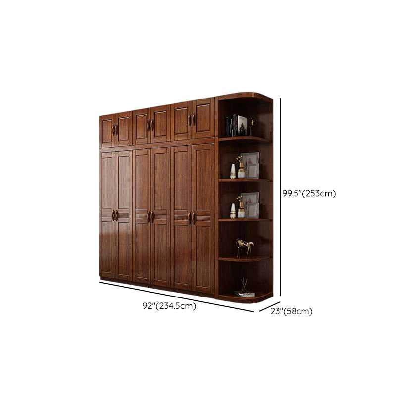 Sepia Modish Laminate Armoire Cabinet with Soft Close Door, Interior Shelves, and Clothing Rod - image 11