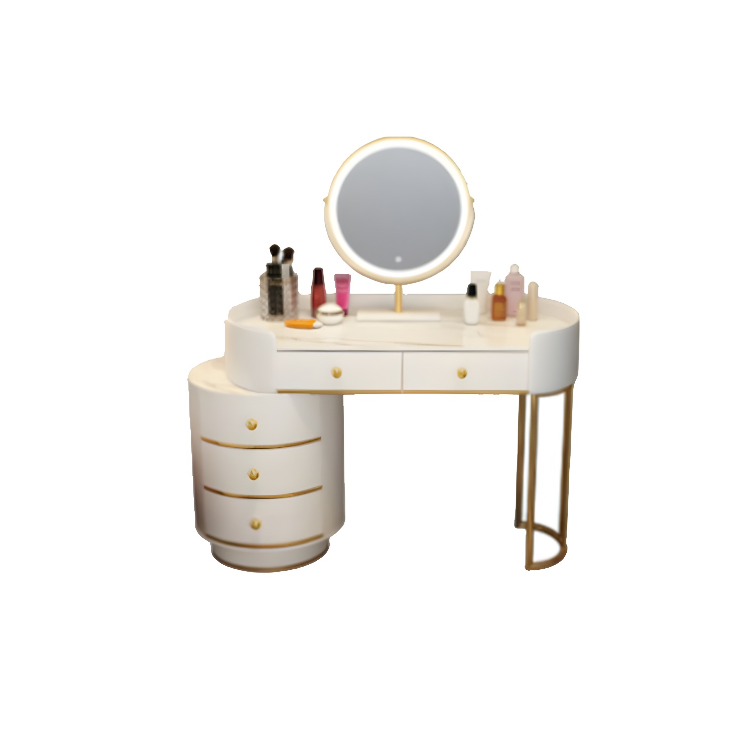 Wooden Makeup Vanity Desk Bedroom Dressing Table Stool Set with Drawer - image 18