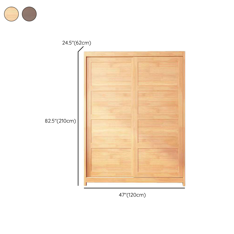 Minimalist Wooden Independent Wardrobe Closet with Compartments, Interior Shelves, Slipping Door Mechanism, and Gate - image 12