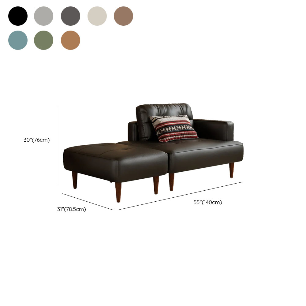 Drawing Room Stain Resistant Loveseat with Tufted Back in Taupe, 2-Person Seating, Receptacle Storage, and Recessed Arm - image 15