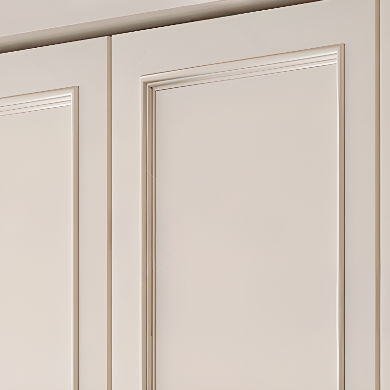 White Casual Wood Independent Armoire Cabinet with Compartments, Soft Close Door, and Interior Shelves - image 5