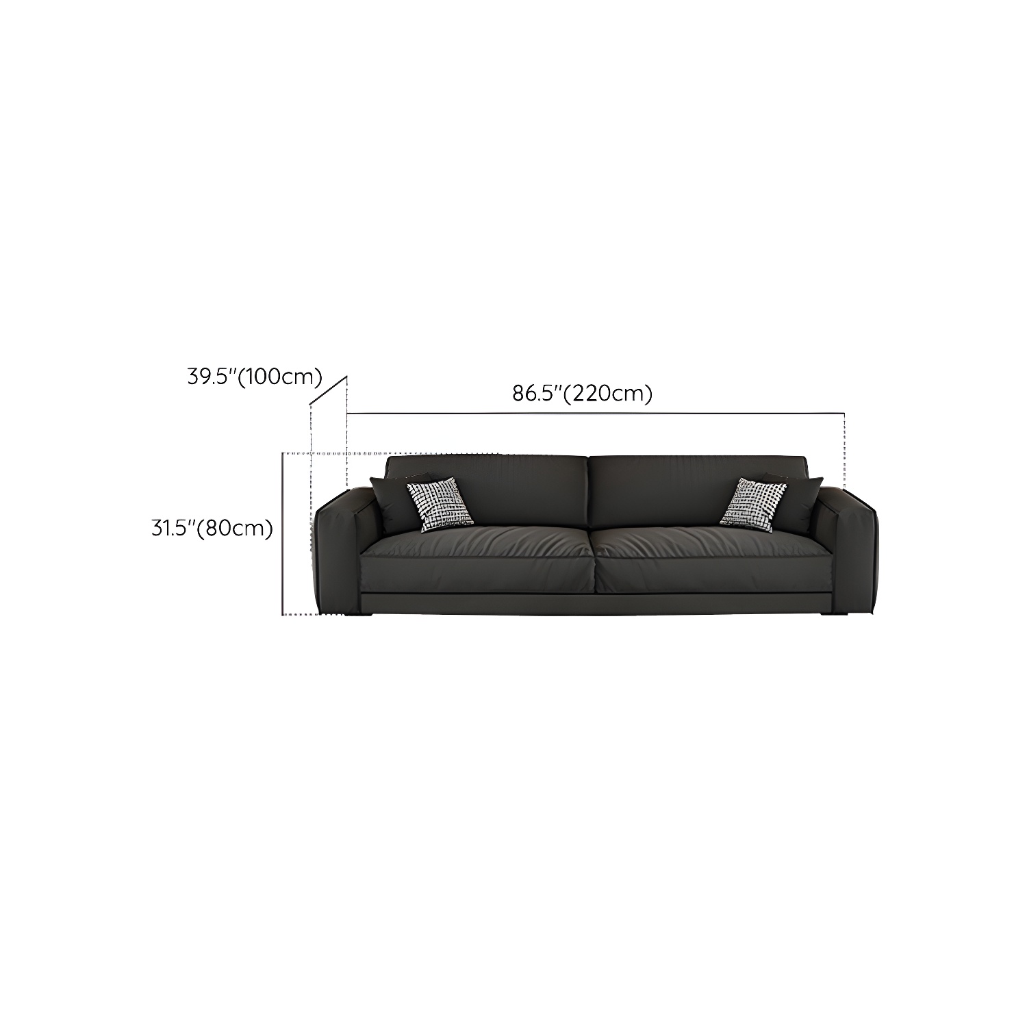 Modern Gray Polyester Blend Stationary Sectional Sofa with Square Arm and Cushion Back - image 12