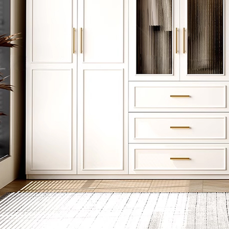 Modern Manufactured Wood Standalone Almirah with Soft Close Drawer, Soft Close Door, Interior Shelves, and Hanging Rod - image 5