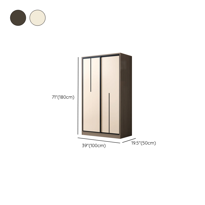 Minimalist Manufactured Wood Independent Wardrobe Closet with Soft Close Door, Interior Shelves, and Clothing Rod - image 8