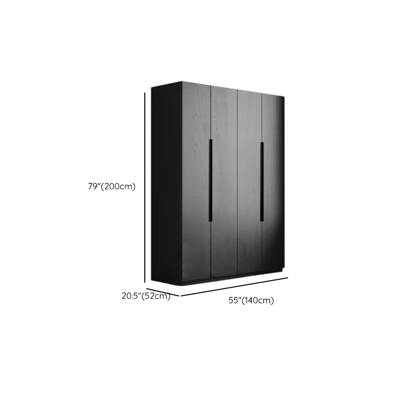 Ink Trendy Timber Wardrobe Armoire with Soft Close Drawer and Door, Interior Shelves, Clothing Rod - image 12