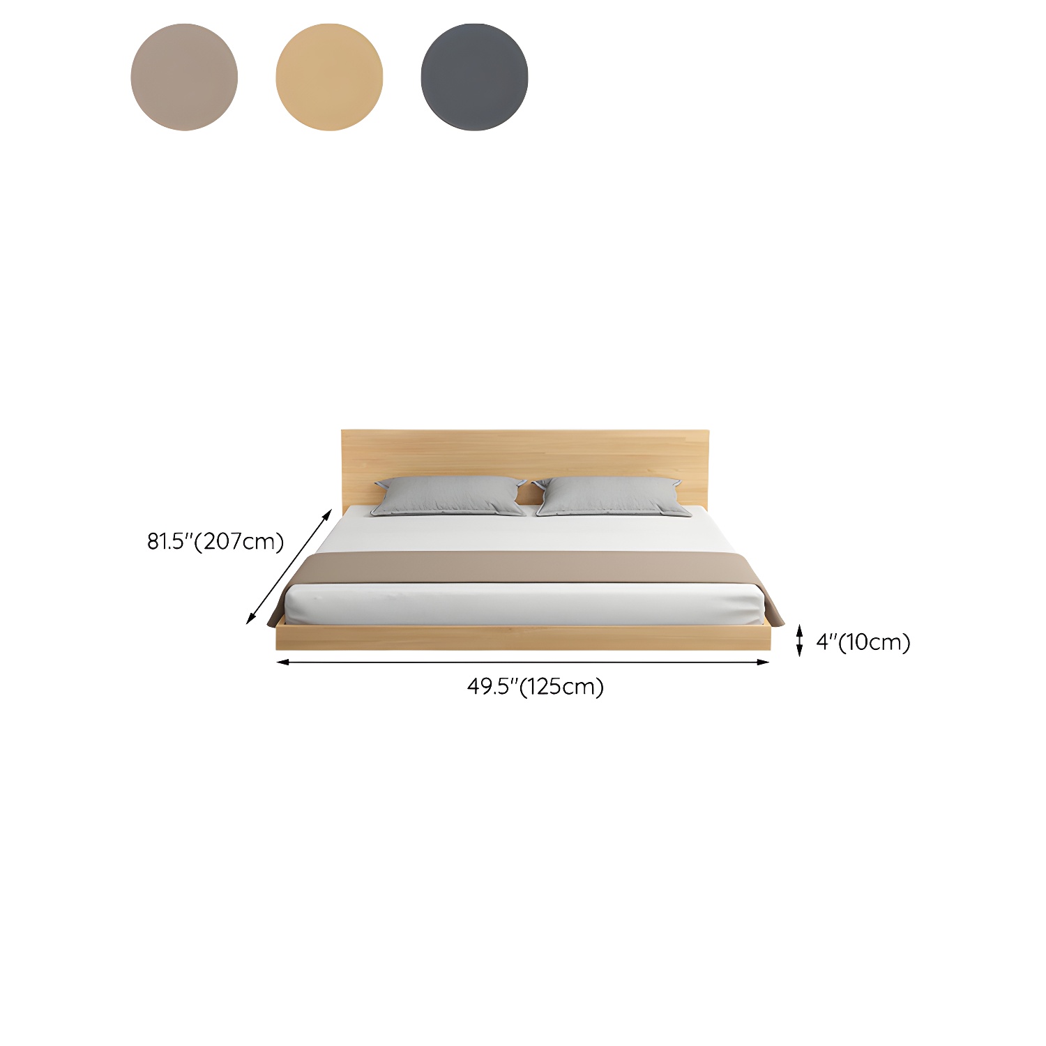Solid Wood Platform Bed Mid-Century Modern Platform Bed Frame Mattress Included - image 18