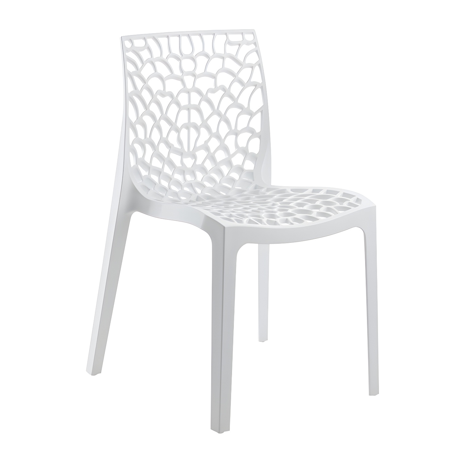 Scandinavian Style Plastic Side Chair with Armless Design Suitable for Kitchen & Dining - image 8