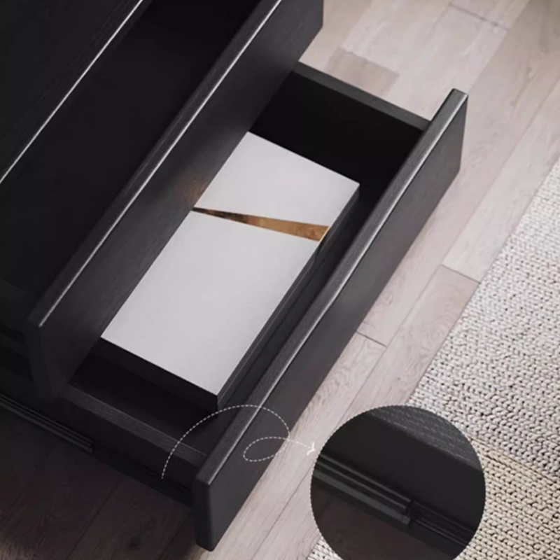 Midnight Black Simplistic Timber Wardrobe Closet with Soft Close Door, Interior Shelves, and Hanging Rod - image 7