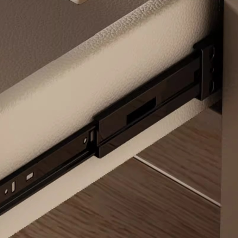 Stylish Drawer Storage Nightstand with 2 Drawers, Stone Countertop, and Leg - image 14