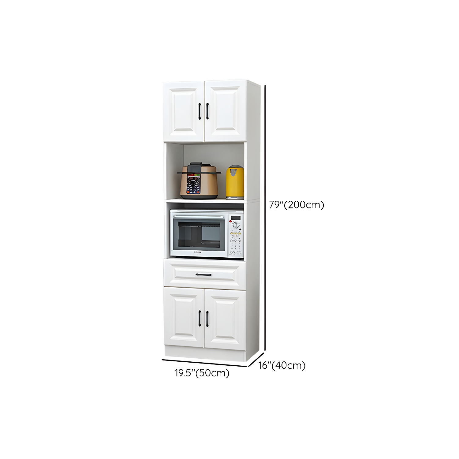 Wood Glam Server with Cabinets and Drawers - Narrow Size - Stylish and Functional - image 17