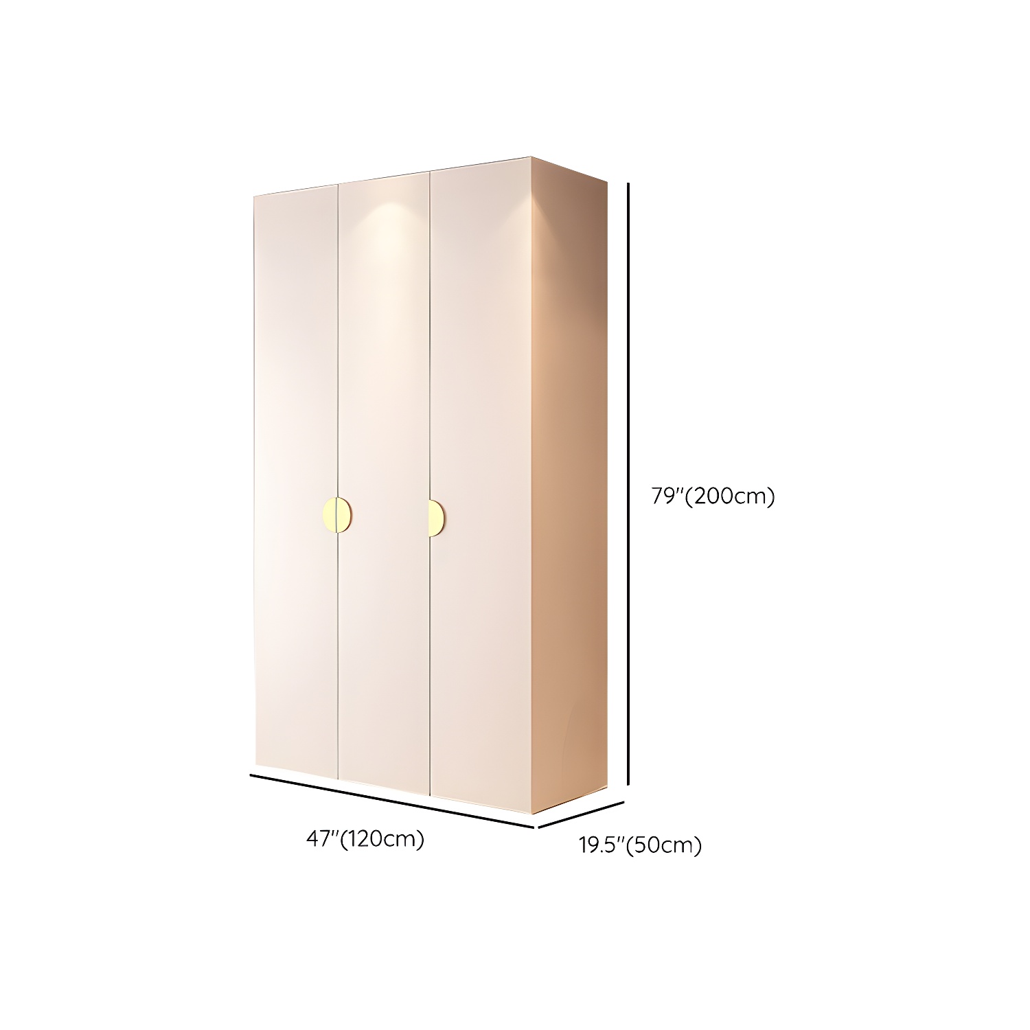 Chic White Wood Wardrobe Armoire with Clothing Rod & Shelves - image 10