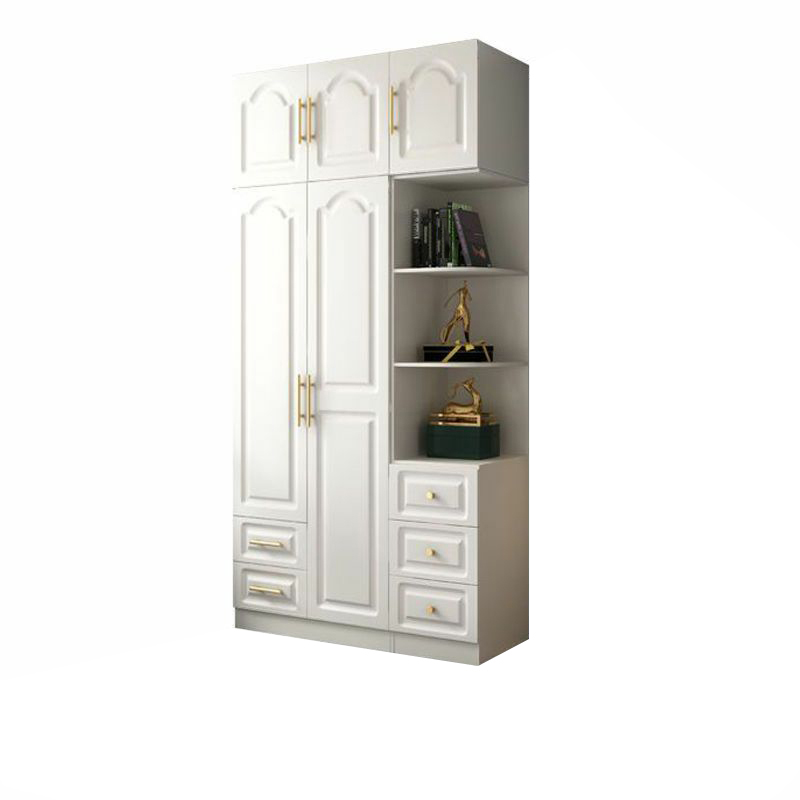 Contemporary Wood Chalk Wardrobe Closet with Interior Shelves&Clothing Rack&3-Drawer/6 Drawers/5-Drawer - image 5