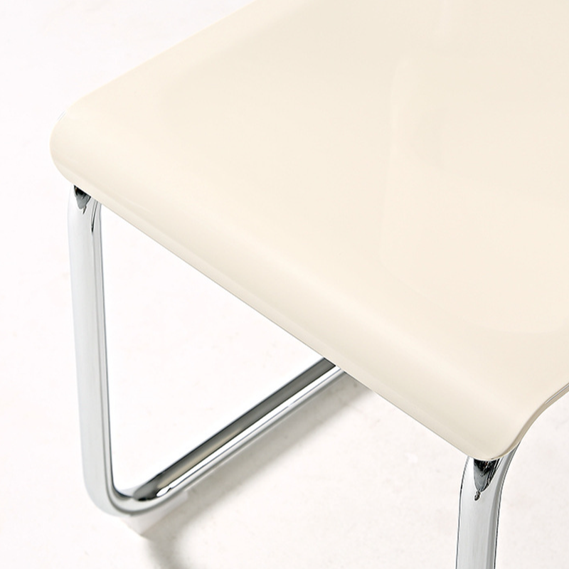 Modern Simple Style Ventilated Back Armless Chair with Metallic Alloy Legs - image 15