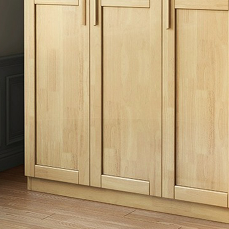 Contemporary Freestanding Wooden Wardrobe Closet with Interior Shelves&Hanging Rod&Soft Close Door - image 13