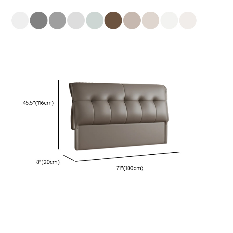 Simplistic Panel Headboard with No Distressing, Piled Tufted Rectangular Design for King/Queen/Full Bed, Sponge Upholstery Fill, Standard Height - image 19
