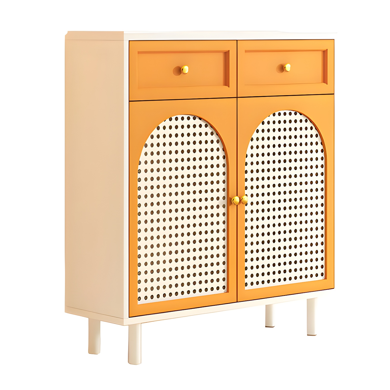 Scandinavian Wood Buffet with Countertop, Drawers, and Cabinets - image 16
