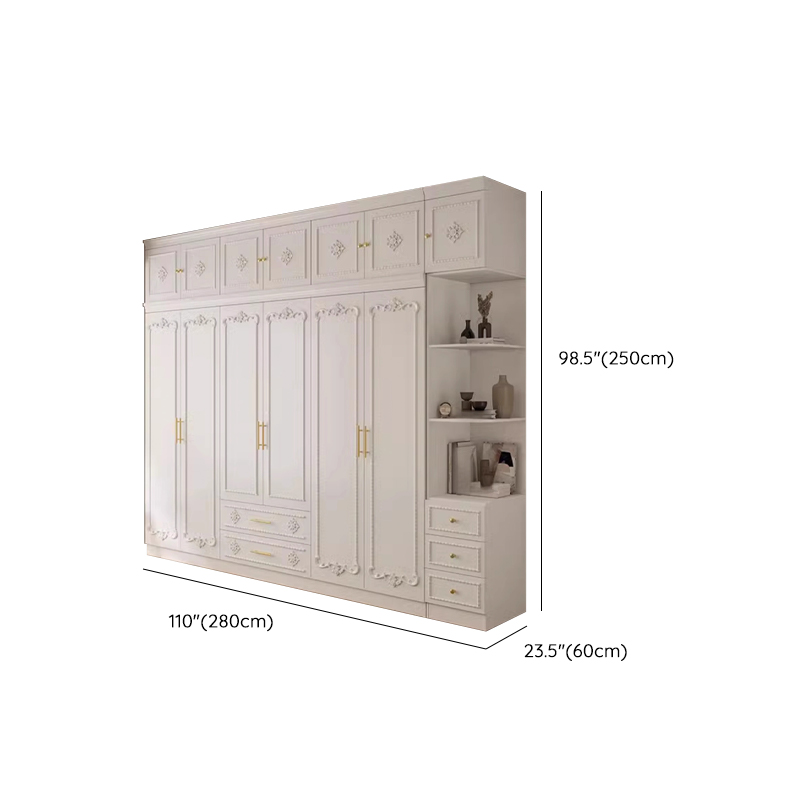 White Simple Timber Wardrobe Closet Soft Close Drawer Soft Close Door Interior Shelves - image 22