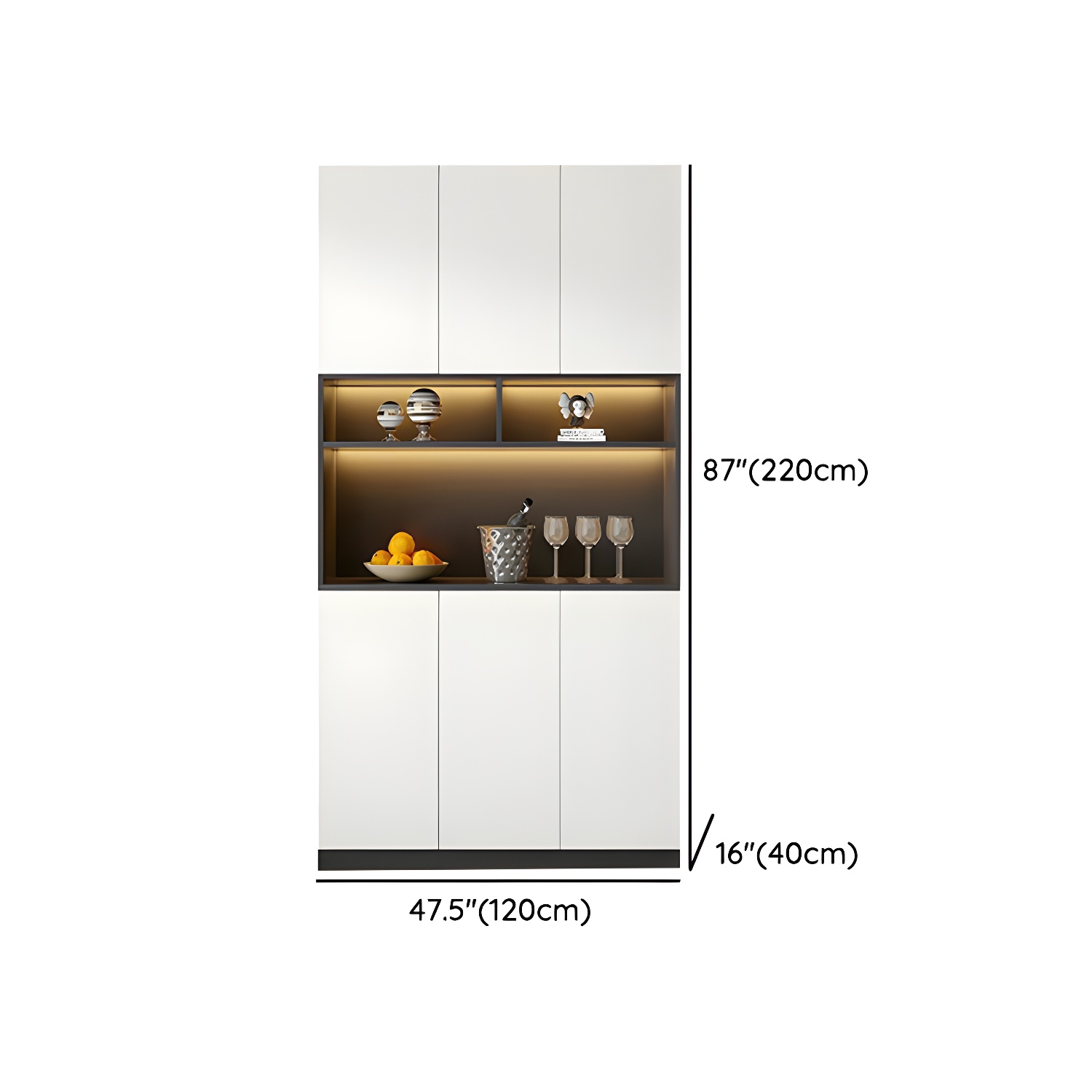 Living Room Modern Stone Sideboard Cabinet with Doors and Drawers - image 9