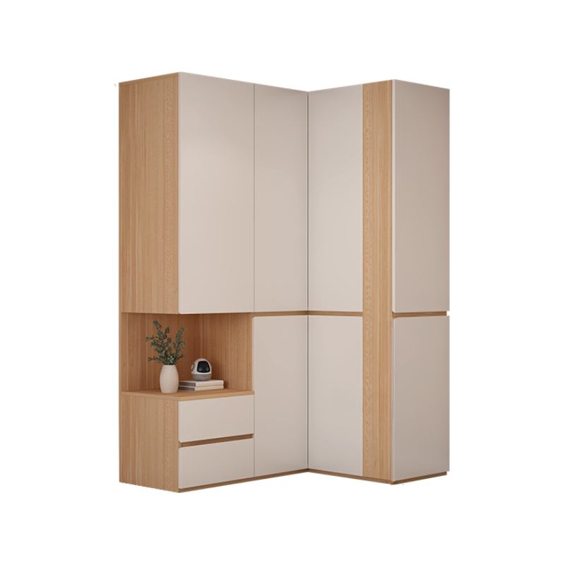 White Manufactured Wood Independent Cabinet Armoire with Soft Close Drawer, Soft Close Door, Interior Shelves, and Nook - image 5