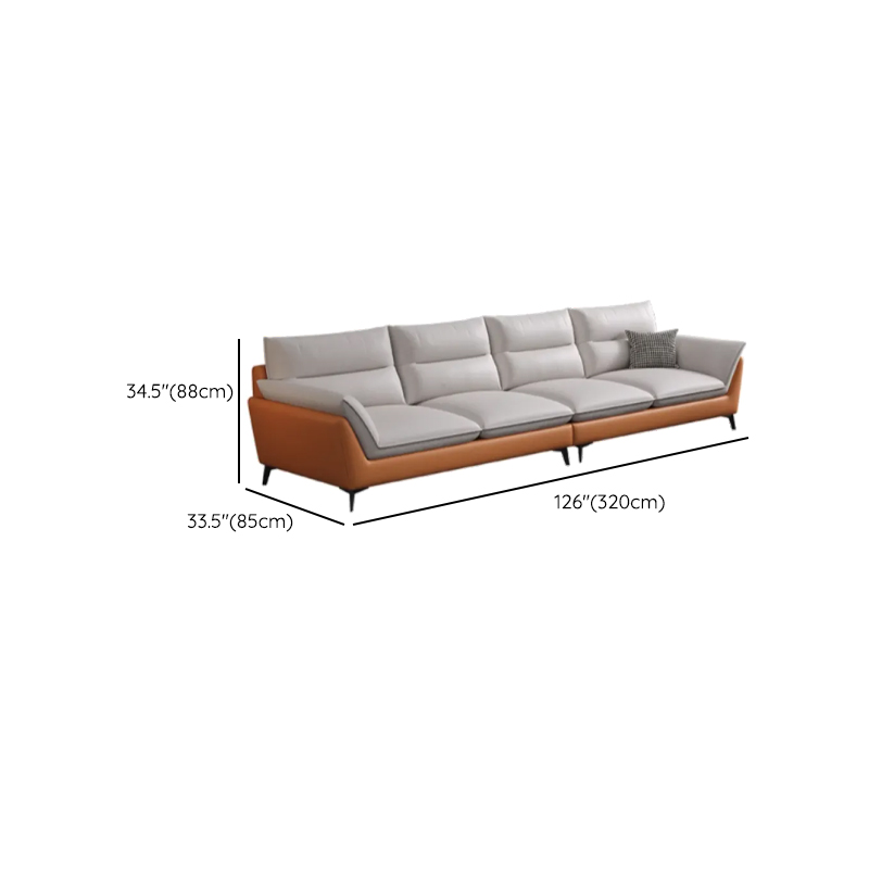 Tech ClothUpholstered Sofa Couch/Single Sofa in Chalk for Parlor with Flared Arm in a Modern Style - image 24