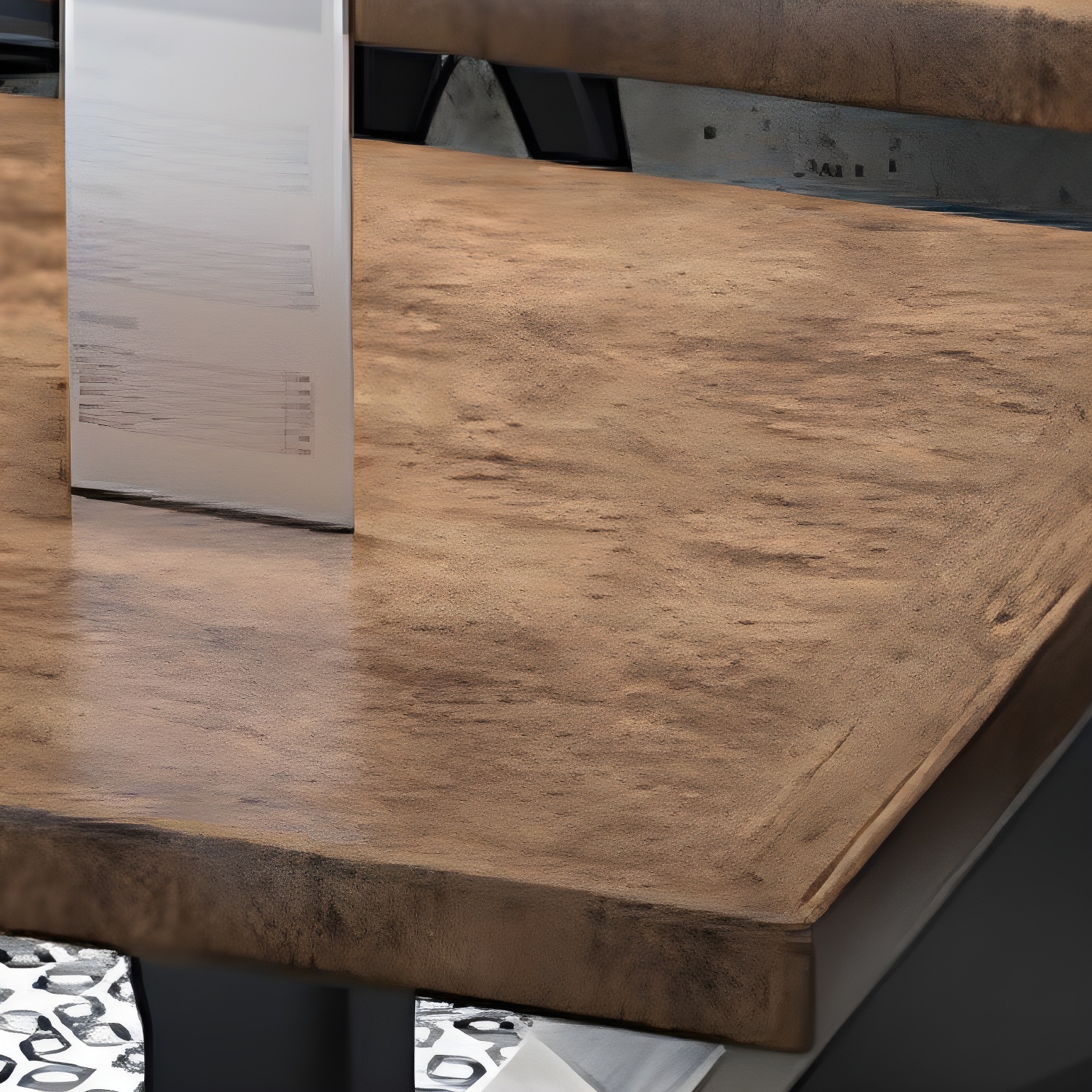 Metal Industrial Pedestal Dining Table Wood Top Table for Kitchen and Dining Room - image 9