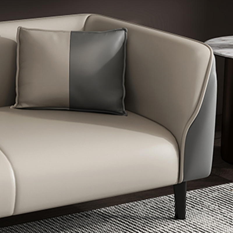 Contemporary Faux Leather Tuxedo Sofa with Water Resistant Design and Foam Seat Cushions - image 15