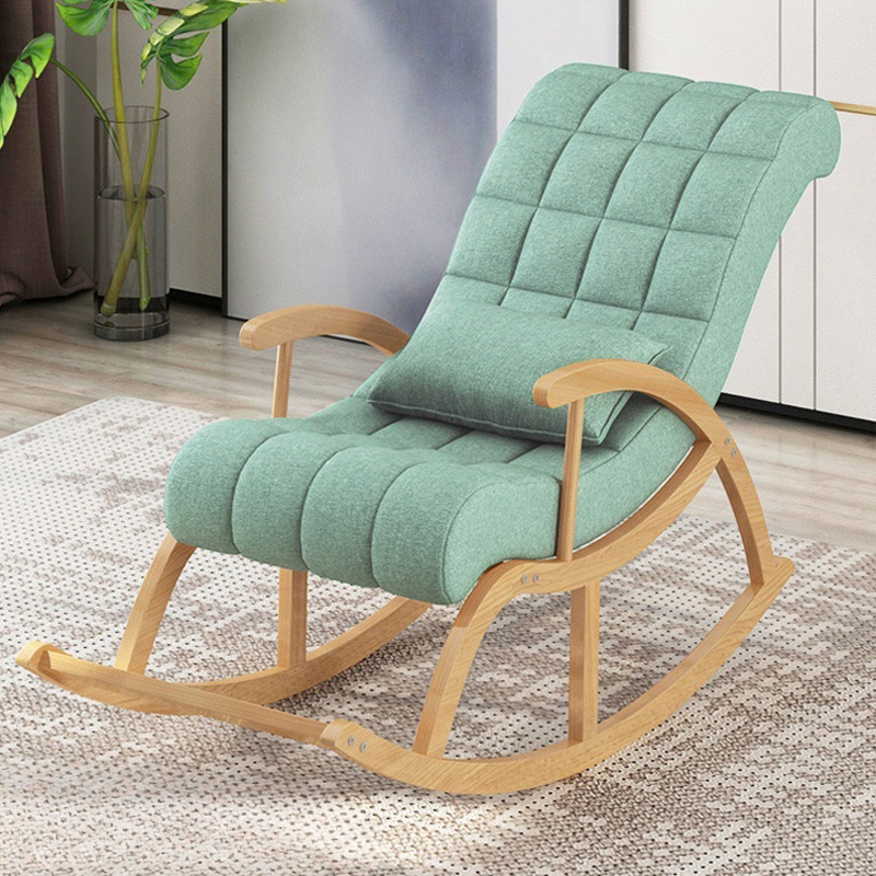 Modern Upholstered Rocking Chair with Track Arms - Comfortable and Stylish Design - image 13