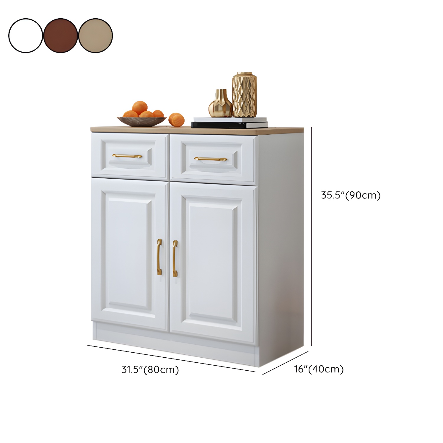 Modern Wood Buffet Sideboard with Cabinets, Drawers, and Shelves - No Distressing - image 20