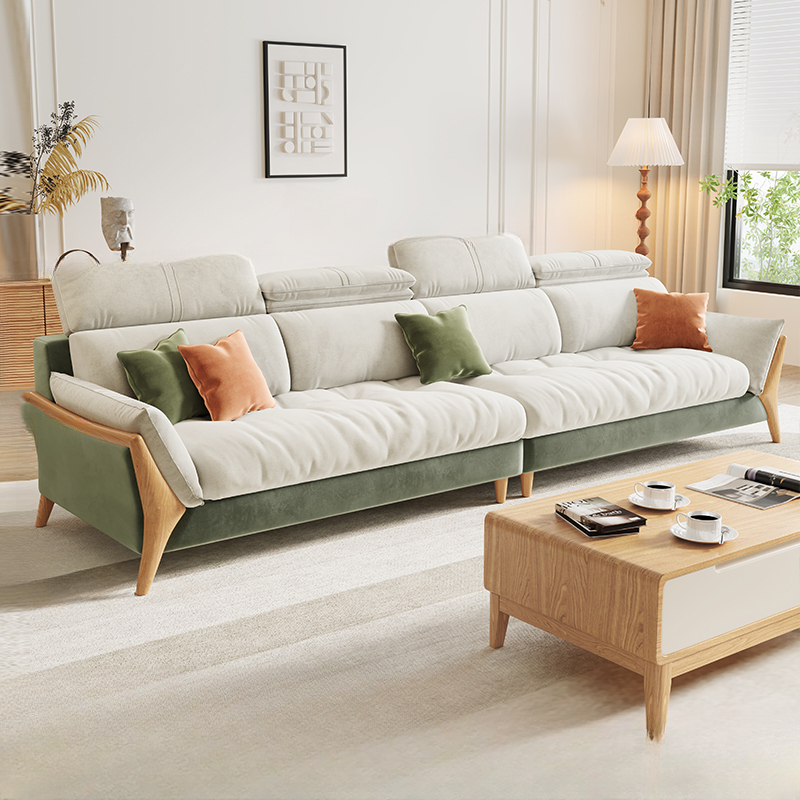 Straight/L-Shape Chalk Sofa/Sofa Chaise with Horizontal/Left Orientation and Standard Foam Seat Fill - image 7
