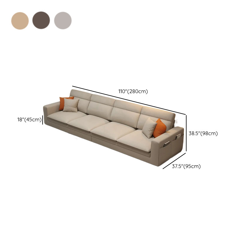 L-Shape/Straight Natural Wood Sofa Chaise/Sofa Couch with Concealed Support - image 18
