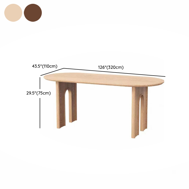 Natural/Espresso Finish/Sand Natural Pine Wood Dining Table for 9 People/for 6 - image 31