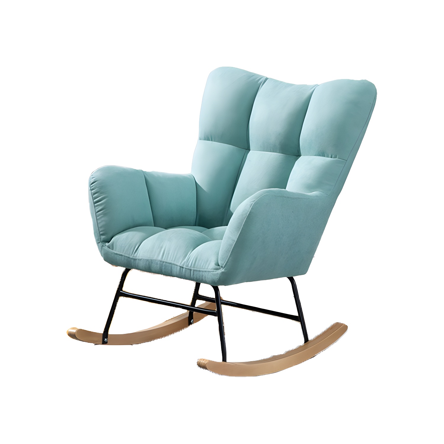 Modern Upholstered Rocking Chair Wingback Rocker Chair for Living Room - image 15