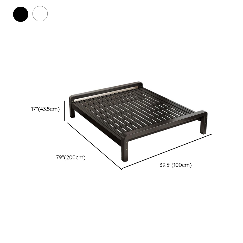 Solid Color Platform Bed with Steel Frame for Living Room - image 9