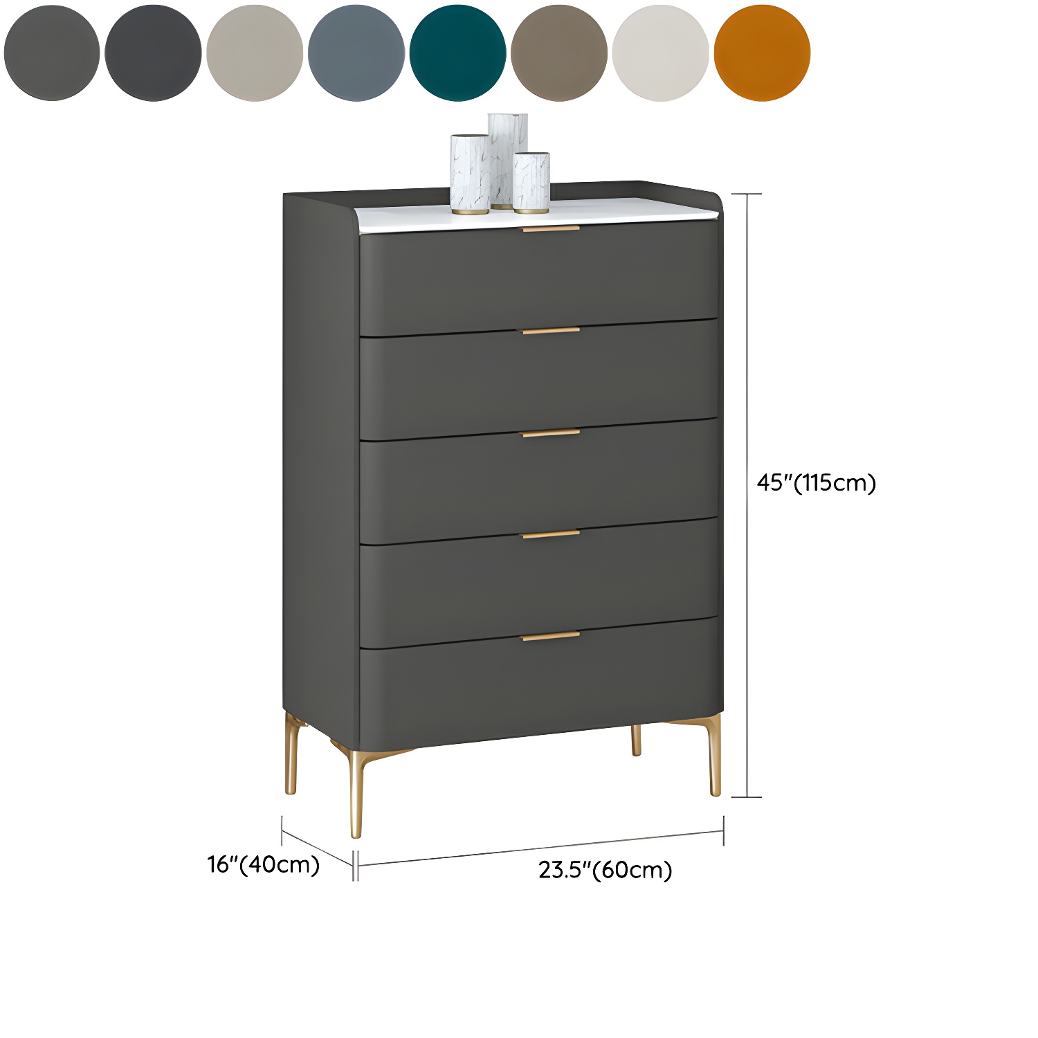 Modern Pine Wood Dresser with Drawers and Soft Close Glides in Narrow Design - image 25